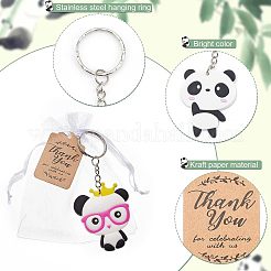 Panda-Schlüsselanhänger aus PVC-Kunststoff&nbsp;KEYC-OC0001-04