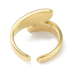 Blatt 304 Edelstahl Strass Manschettenring für Frauen&nbsp;RJEW-C099-03G-02