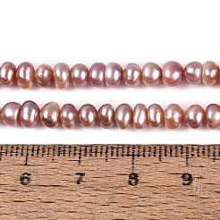 Hebra de perlas de agua dulce cultivadas naturales&nbsp;PEAR-N015-04C-02C