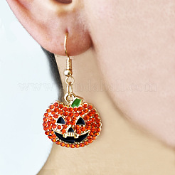 Boucles d'oreilles pendantes en alliage d'émail d'Halloween&nbsp;FS-WGA3DAC-01
