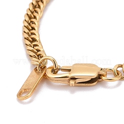 Rectangle avec bracelets à maillons de verre&nbsp;BJEW-JB06275-03