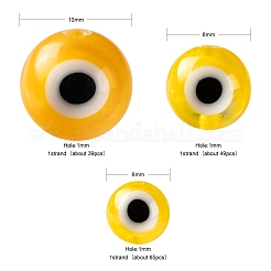 3 brins 3 brins de perles rondes de style mauvais œil fait à la main&nbsp;LAMP-LS0001-12G