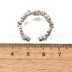Bagues de manchette en laiton micro pavé de zircone cubique pour femmes&nbsp;RJEW-Q008-01P-02