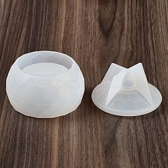 Facettierte sechseckige DIY-Kerzenbecher-Silikonformen&nbsp;LS-DIY-Q037-09B