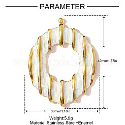 304 Edelstahl-Emaille-Anhänger&nbsp;STAS-OY002-85G