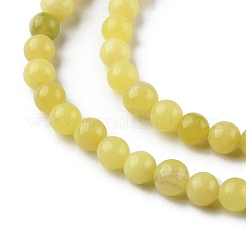 Fili di perle giada limone naturale&nbsp;G-G0003-C02-C