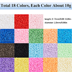 180g 18 Farben handgemachte Polymertonperlen&nbsp;CLAY-SC0002-11