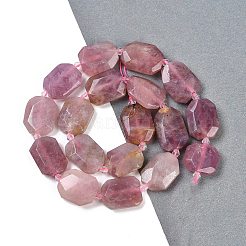 Natürlichen Rosenquarz Perlen Stränge&nbsp;G-B125-P06-01