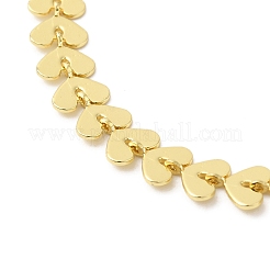 Bracelets de chaîne d'épi en laiton pour les femmes&nbsp;BJEW-G672-06G