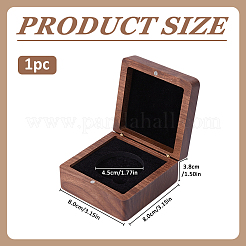 Boîtes magnétiques de rangement pour pièces commémoratives en bois&nbsp;CON-WH0133-009B