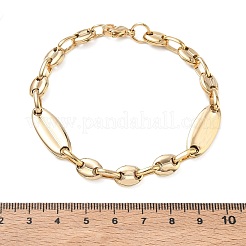 Kaffeebohnen-Kettenarmbänder aus 304 Edelstahl&nbsp;SA-CBA2696-07G