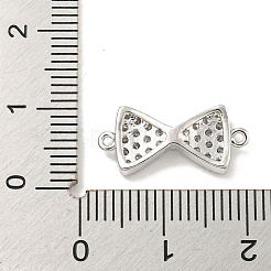 Breloques de connecteur en laiton micro pavé de zircone cubique transparente&nbsp;KK-P275-36B-P