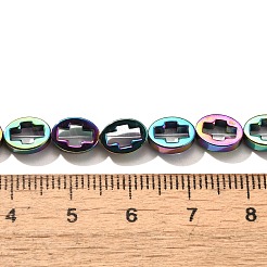 Fili di perline di ematite sintetica non magnetica elettrolitica&nbsp;G-L613-Z01-01B