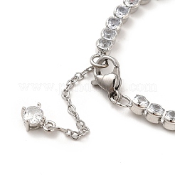 Bracciali a maglie in strass in lega di placcatura a cremagliera per donna&nbsp;BJEW-F440-01P