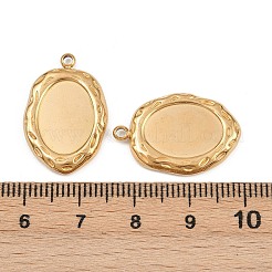 Cabochon-Fassungen für Anhänger aus Edelstahl 304&nbsp;STAS-L303-30G