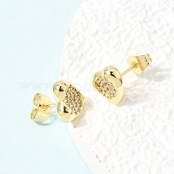Orecchini da donna in ottone con micro pavé di zirconi cubici&nbsp;KK-CBABCD6-07G