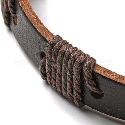 6 Stück verstellbare Armbänder aus geflochtenem Kunstleder mit 6 Stilen&nbsp;BJEW-F458-04