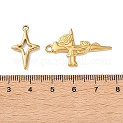 10 Stück Anhänger aus 304 Edelstahl&nbsp;STAS-P426-08G