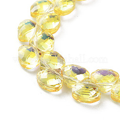 Chapelets de perles en verre électroplaqué&nbsp;X-EGLA-A036-11A-FP01