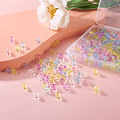 560pcs 7 Farben transparente Acrylperlen&nbsp;MACR-CW0001-10