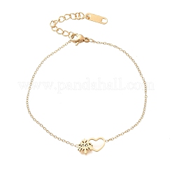 Bracciali a maglie in acciaio inossidabile 304 per donna&nbsp;BJEW-Z087-04G
