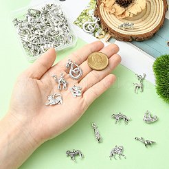 60 pz 12 stili pendenti in lega di stile tibetano&nbsp;TIBE-CJ0001-36