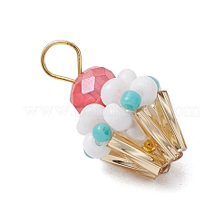 Cupcake-Anhänger aus Glasperlen&nbsp;PALLOY-MZ00581-02