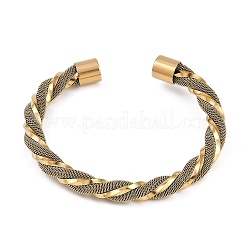 Braccialetti polsino in acciaio inossidabile 304 placcato ionico (ip) per donna&nbsp;STAS-M023-18C