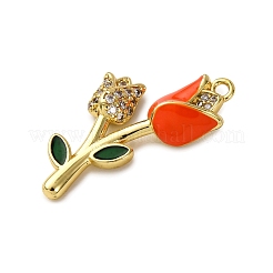 Colgante micropavé cubic zirconia de latón&nbsp;KK-C119-18B-01
