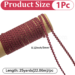 Ruban de bordure en dentelle à franges ondulées en nylon de 25 mètre&nbsp;OCOR-GF0004-30B