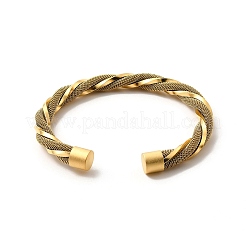 Brazalete abierto con malla de acero inoxidable 304 y revestimiento iónico (IP) para mujer&nbsp;BJEW-P283-16G