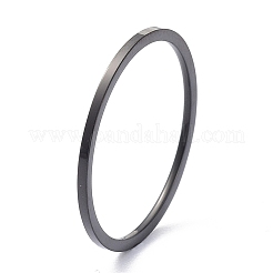 Bague dôme uni poli 1mm pour fille femme&nbsp;LS-RJEW-C012-02F-EB