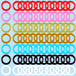 210 Stück 7 Farben Kunststoff-Loseblatt-Buchbinderringe&nbsp;KY-CP0001-25A