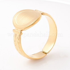 Placcatura ionica (ip) anello polsino in acciaio inossidabile 304&nbsp;RJEW-F121-02G