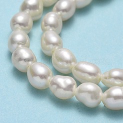 Fili di perle di perle d'acqua dolce coltivate naturali&nbsp;PEAR-J006-07C