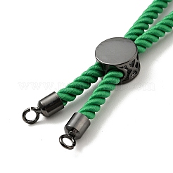Bracelets coulissants en corde milan torsadée à moitié finis&nbsp;FIND-G032-01B-08