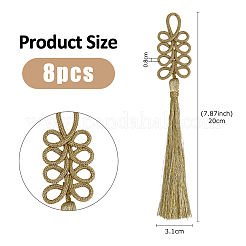8 ciondolo decorativo con nappa a nodo in nylon&nbsp;AJEW-FH0005-38