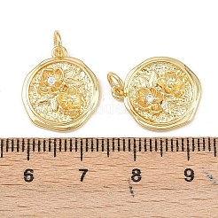 Colgante micropavé cubic zirconia de latón&nbsp;KK-G544-31G