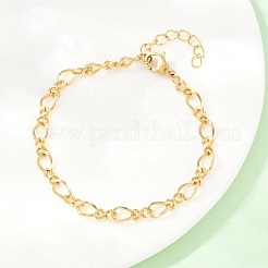 Bracelets à maillons infinis en acier inoxydable 304&nbsp;BJEW-D458-05G