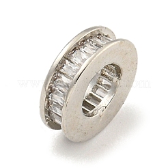 Perle europee in zircone chiaro con micro pavè di zirconi chiari&nbsp;KK-L215-021P