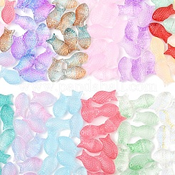 50pcs perles de verre transparentes peintes à la bombe&nbsp;GLAA-FS0002-06C