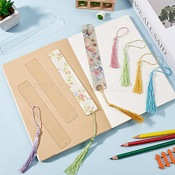 Kits de création de marque-pages DIY avec décorations en acrylique transparent et pompons en polyester&nbsp;DIY-SP0001-92A
