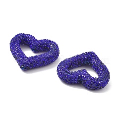 Perles en strass en pâte polymère en forme de cœur&nbsp;CLAY-NH0001-09A-15