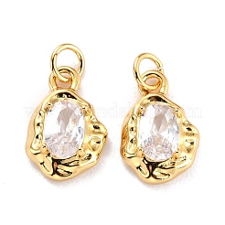 Micro ottone spianare cubic zirconia ciondolo&nbsp;ZIRC-P089-19G-B