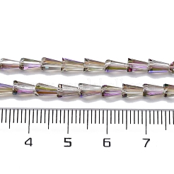 Transparentes perles de verre de galvanoplastie brins&nbsp;EGLA-H107-02A-HR01
