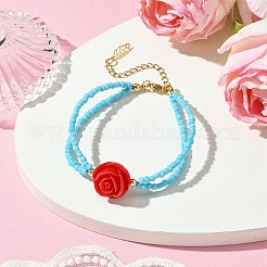 Perles de rocaille de verre bracelets multi-brins&nbsp;BJEW-MZ00104-02
