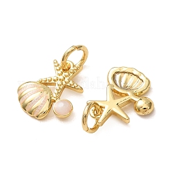 Pendentifs d'émail en laiton &nbsp;KK-CBA5E50-01G