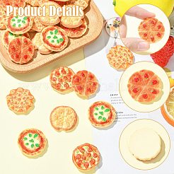 30 Stück 5 Arten Harz-Imitationspizza&nbsp;RESI-CJ0005-27