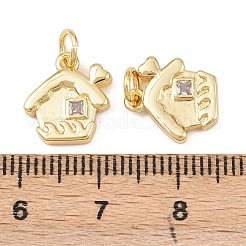 Colgante micropavé cubic zirconia de latón&nbsp;KK-G544-38G