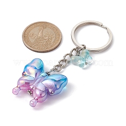 Porte-clés papillon en verre et acrylique&nbsp;KEYC-JKC00649-04